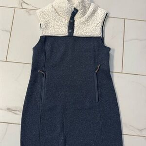 Title Nine Cream Sherpa-Lined Knit dress tunic